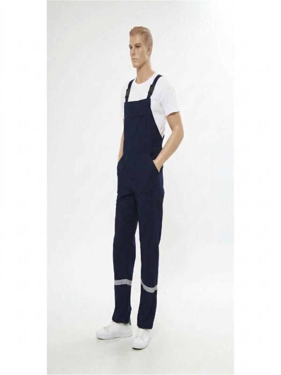 Bahçıvan İş Tulumu Reflektörlü %100 Pamuk Lacivert