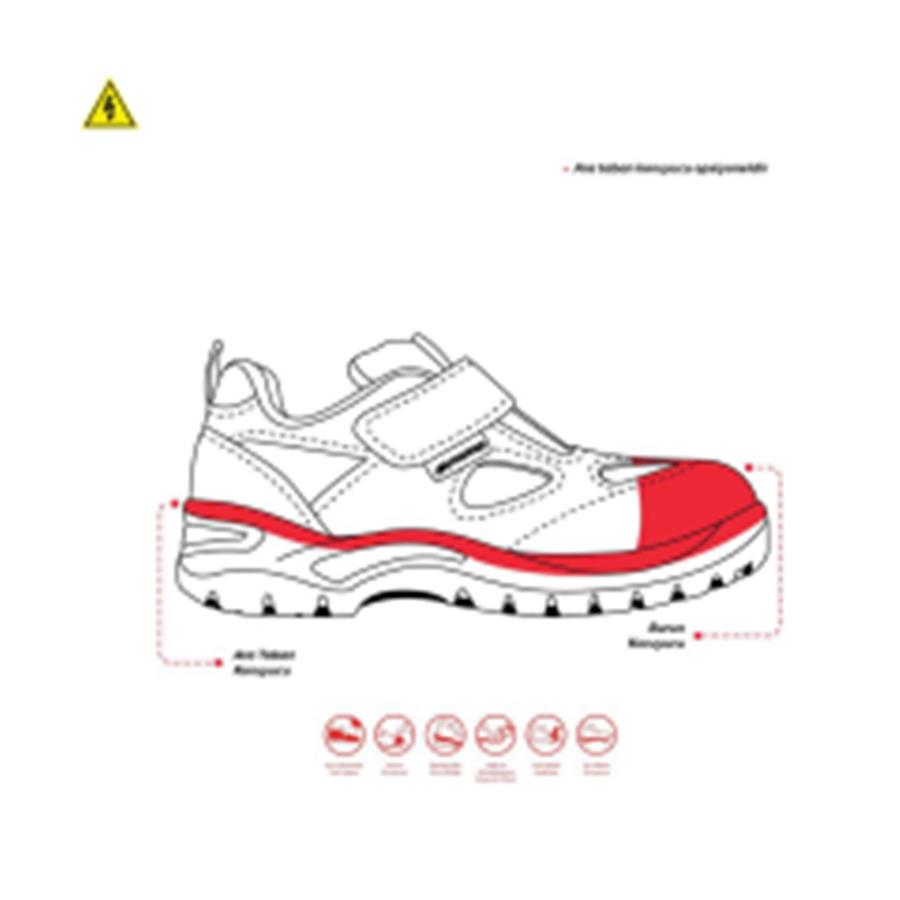 Mekap Pro Policap 157-01 S1P SRC Süet Deri Fiberglass Burun Kevlar Ara Taban Elektrikçi İş Ayakkabısı